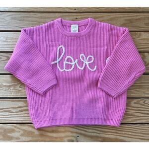 NWT Sweet Wink Love Embroidered Sweater Size 4T Girl’s Pink